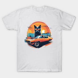 Feline Fashion: Cool Cat in Shades T-Shirt